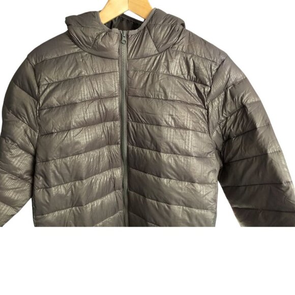 WIND RIVER Mid-length Puffer Parka Light-weight Hooded Jacket Gray Fall Winter - Picture 6 of 16